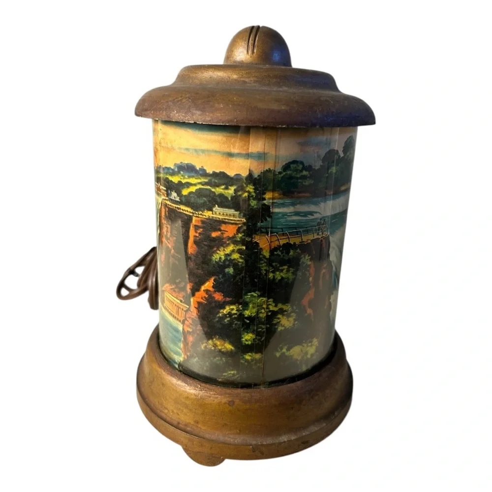 Vintage Faux Brass Niagara Falls Lantern